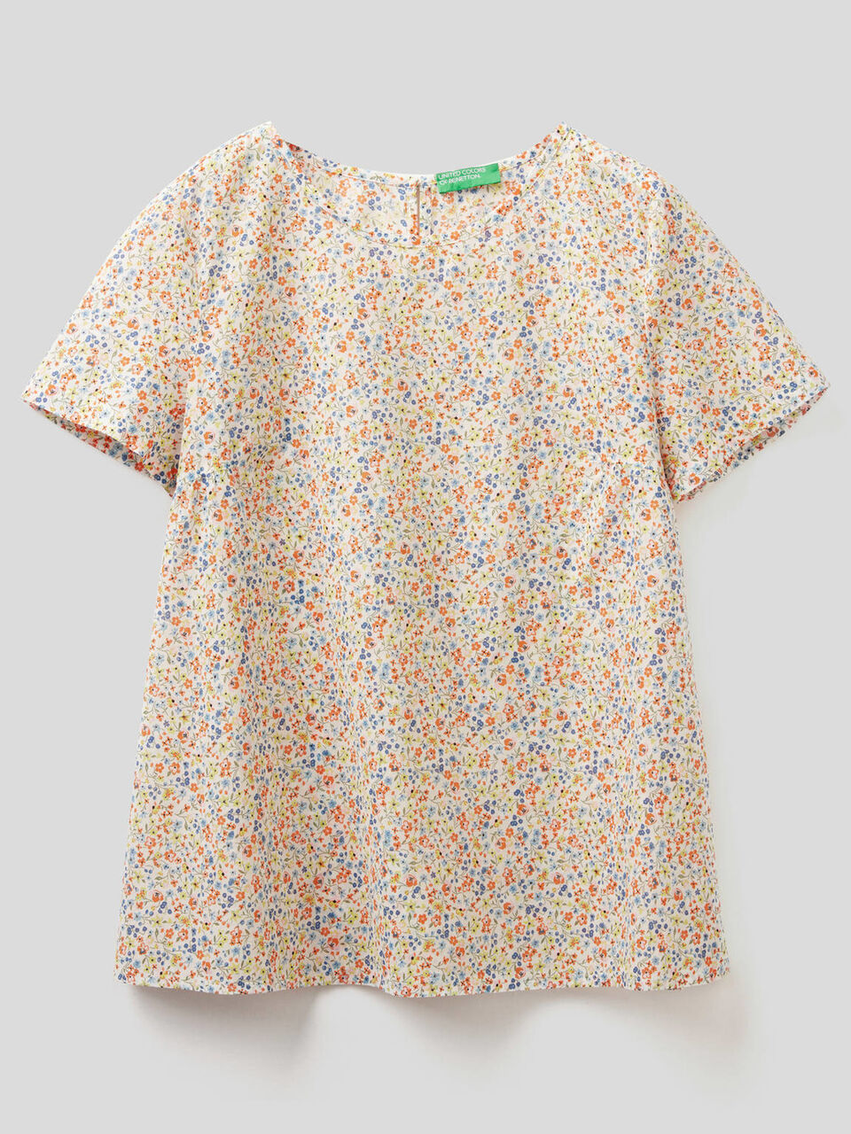 Blouse à motifs en pur coton image number 1