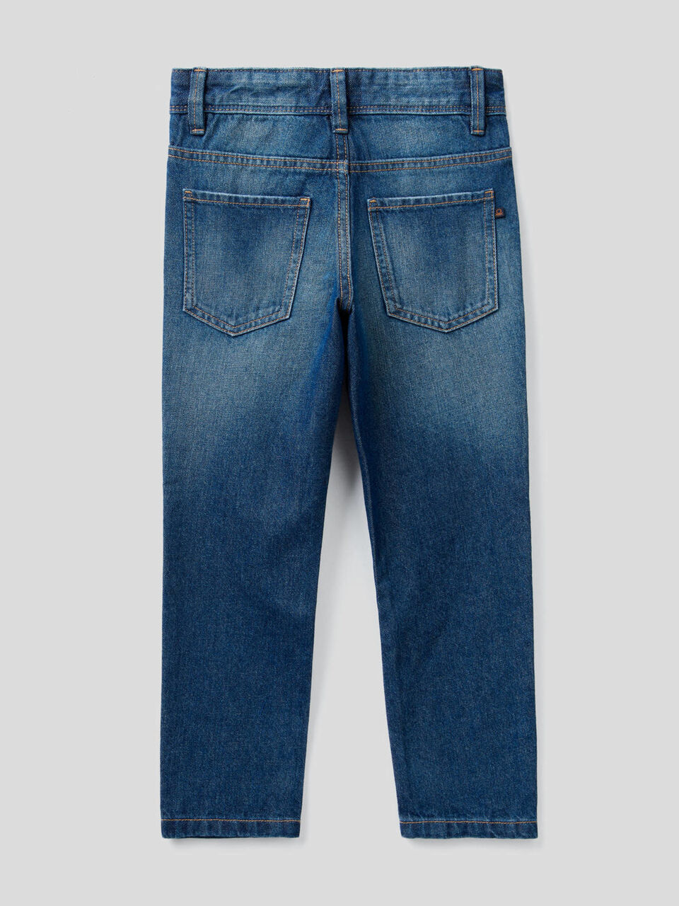 Jeans straight en denim 100% coton image number 2