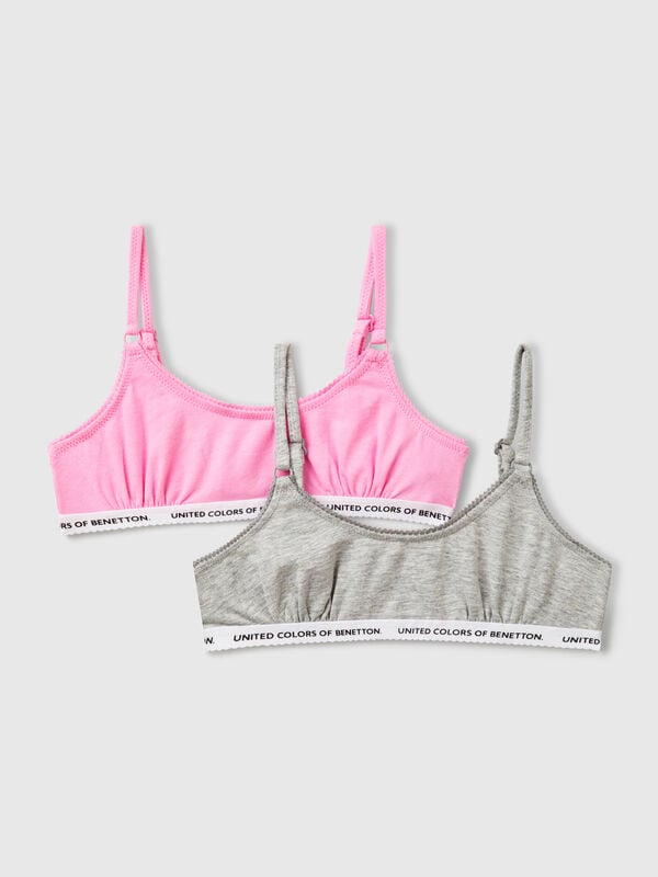 Deux soutiens-gorge en coton stretch Filles
