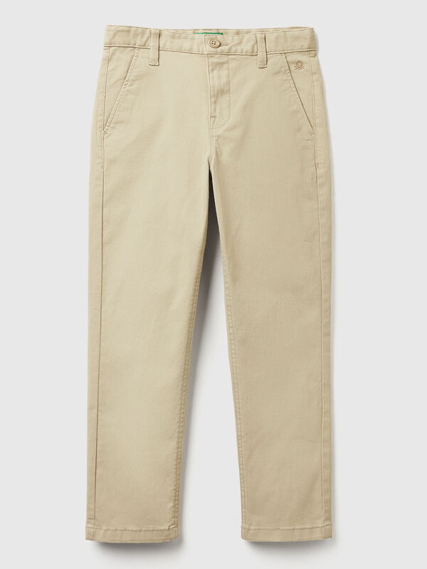 Pantalon chino slim fit en coton stretch Garçon