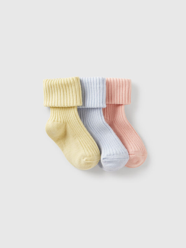 Trois paires de chaussettes côtelées Naissancede