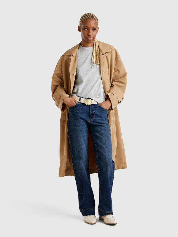 Jeans évasé en coton  Femme