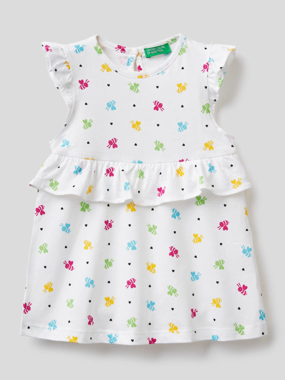 Robe en 100% coton avec volant image number 1