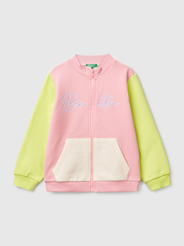 Sweat-shirt zippé en coton  Filles
