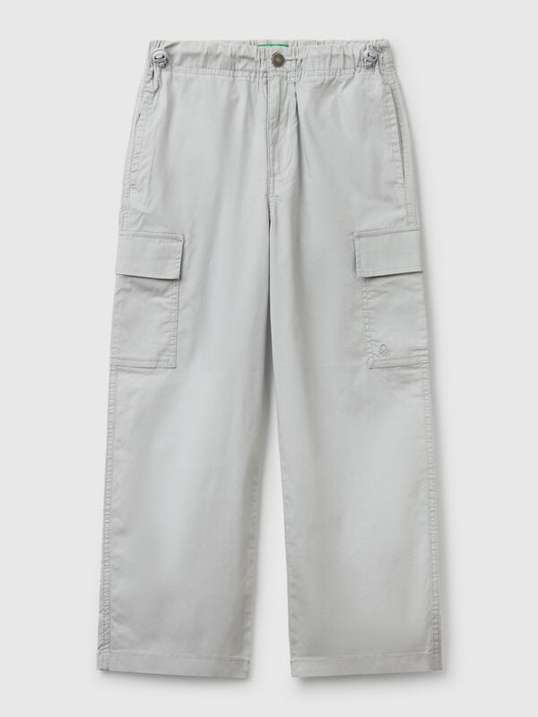 Pantalon parachute en coton stretch Garçon