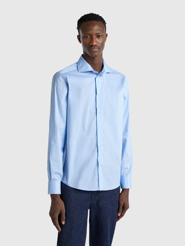 Chemise slim à motifs Homme