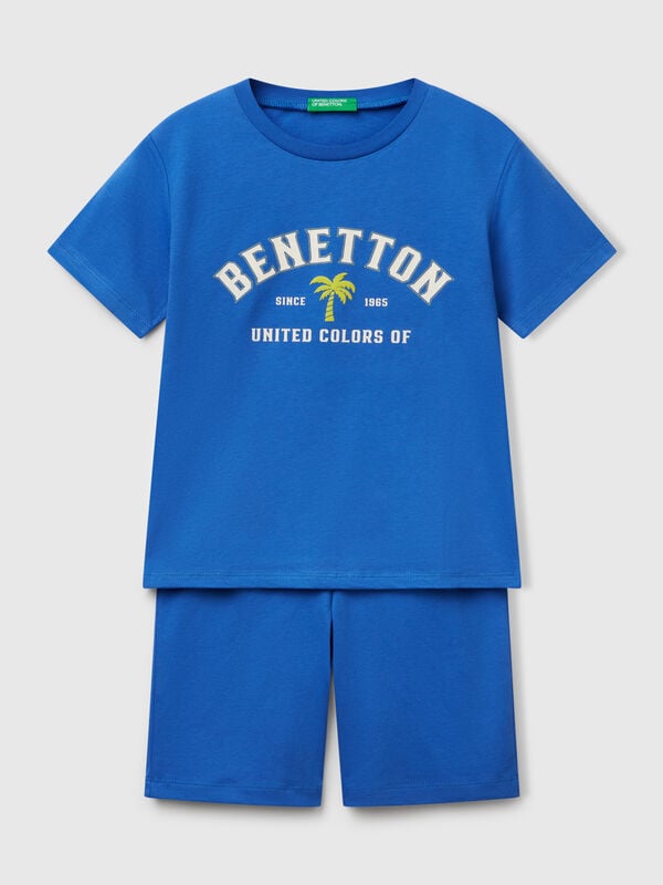 Pyjama à logo 100% coton Garçon