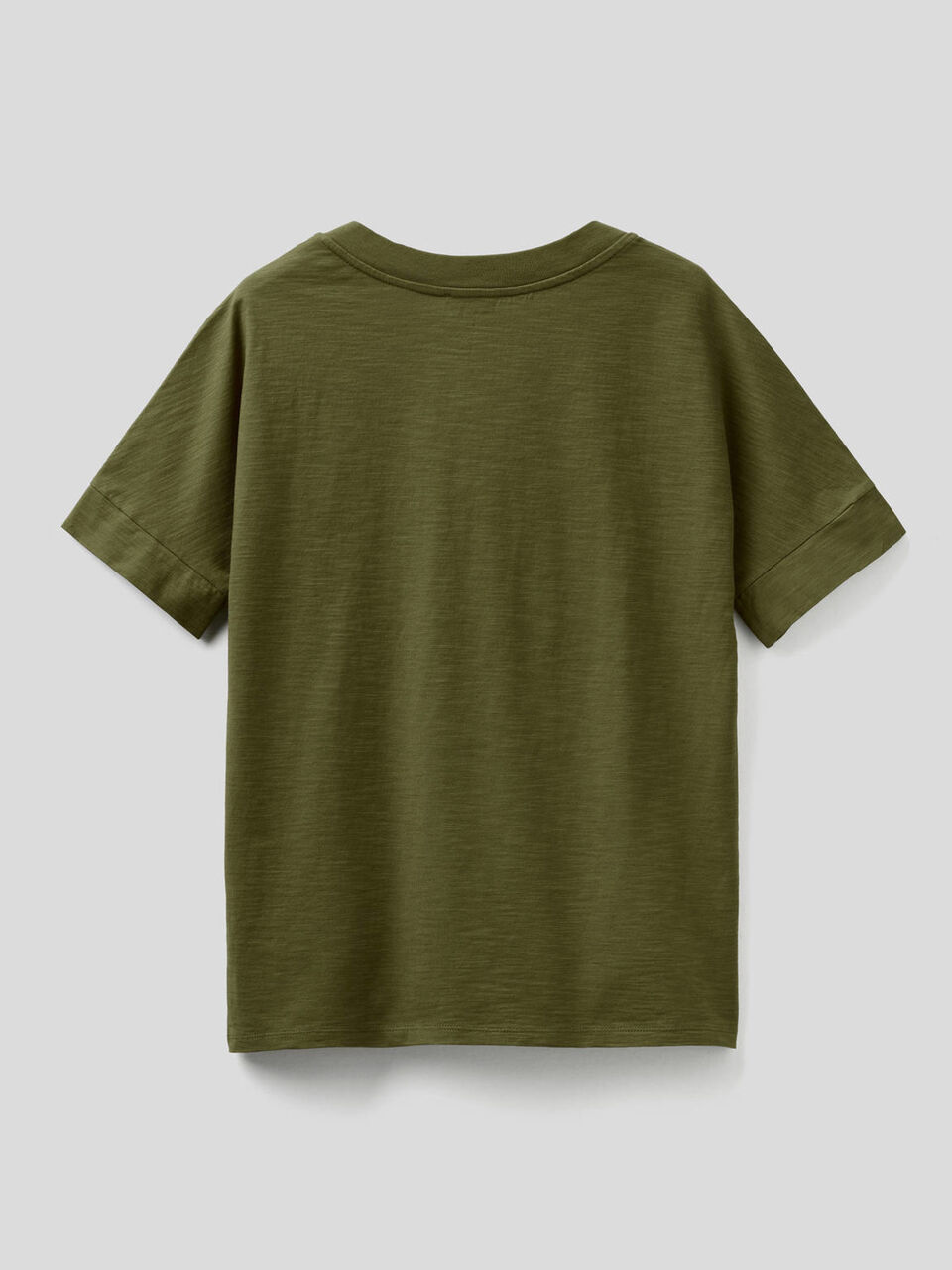 T-shirt avec col en V 100% coton image number 2