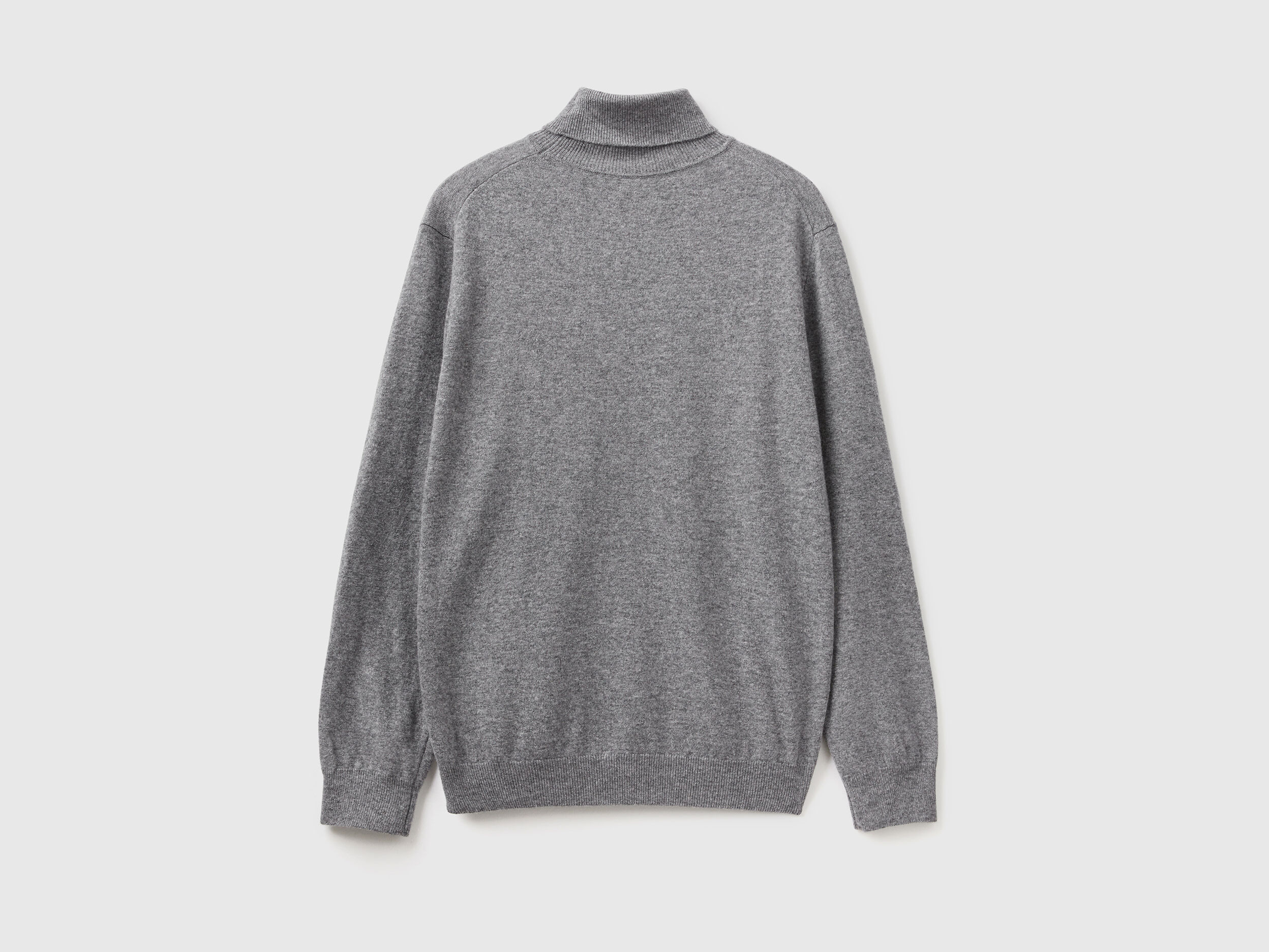 Pull col roulé gris discount