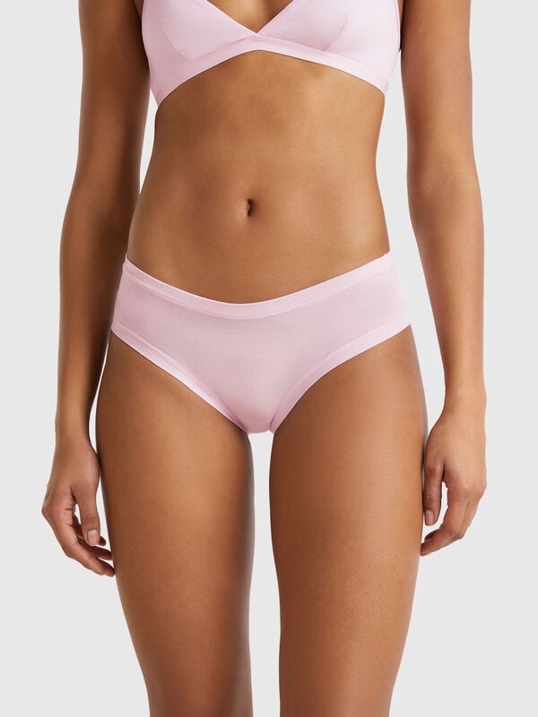 Slip taille haute en coton super stretch Femme