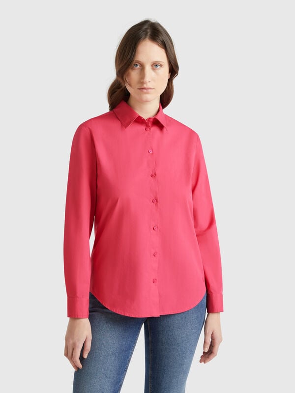Chemise en coton coupe classique Femme