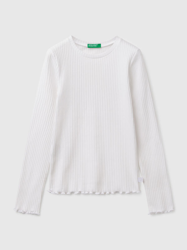 T-shirt slim fit en coton stretch Filles