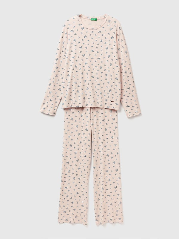 Pyjama fleuri fluide Femme