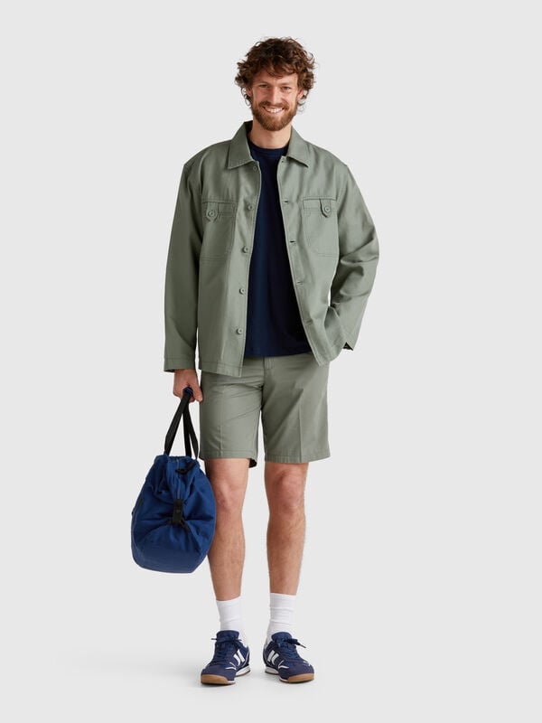 Bermuda chino en toile Homme