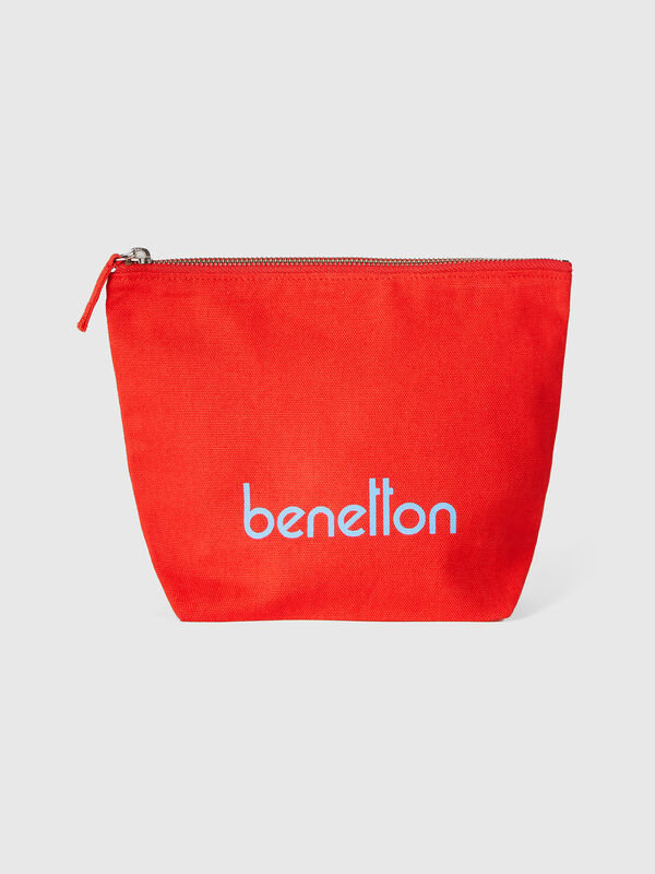 Pochette rouge en pur coton
