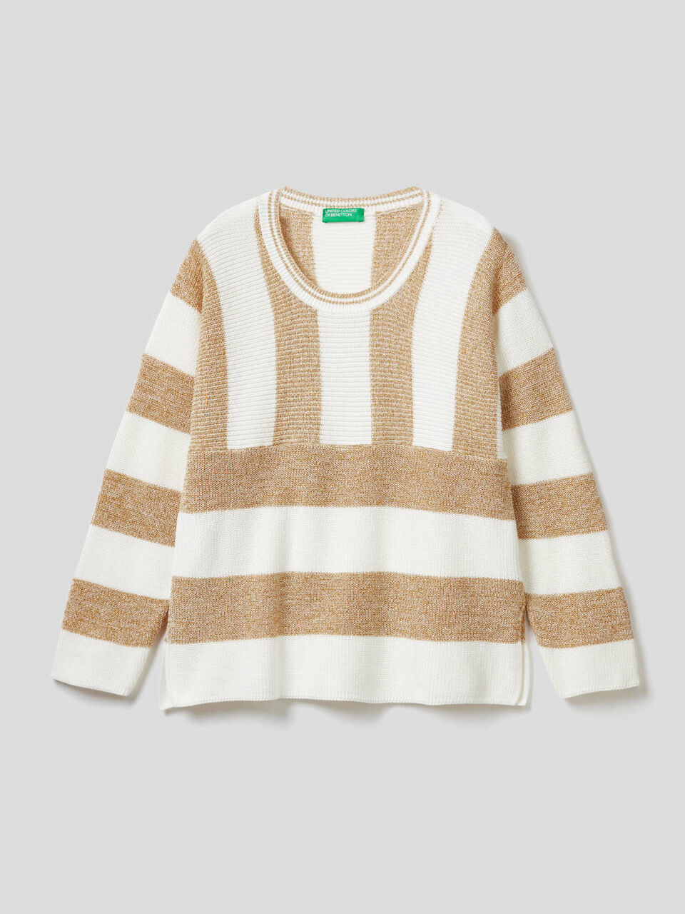 Pull à rayures avec fil de lurex image number 1