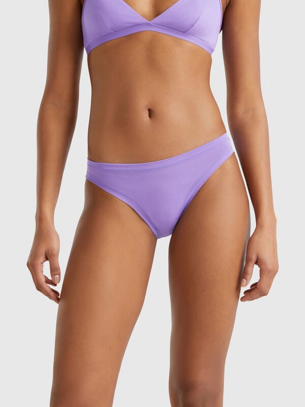 Slip taille basse en coton super stretch Femme