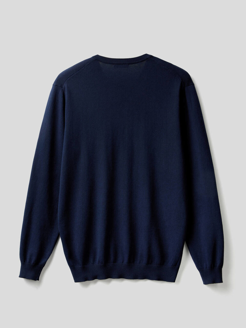 Pull en pur coton avec col en V image number 2