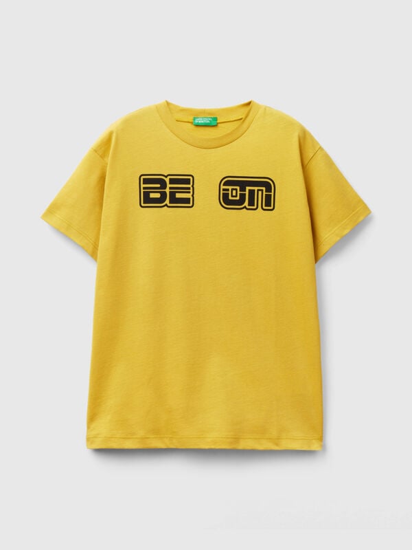 T-shirt en 100 % coton bio à logo Garçon