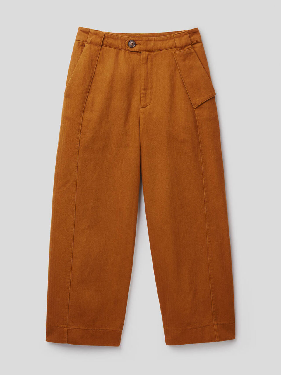 Pantalon à coupe ample en pur coton image number null