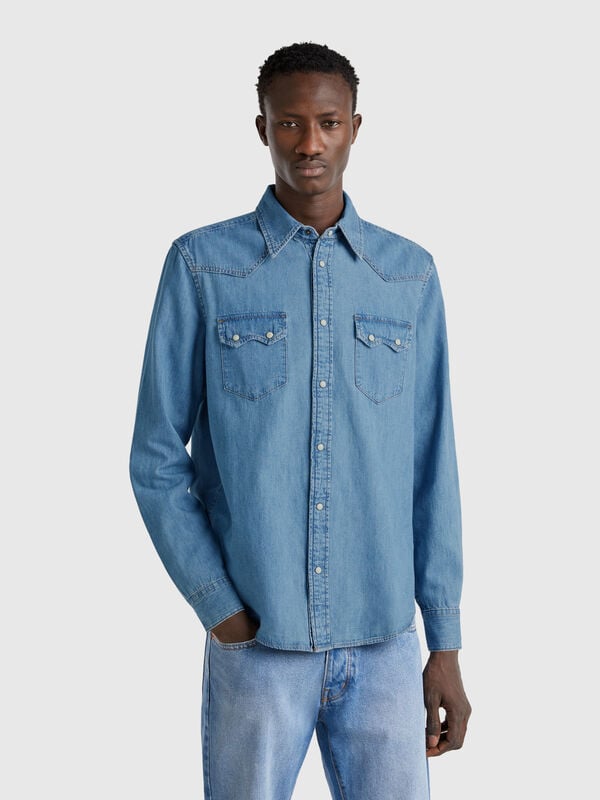 Chemise en jean western Homme