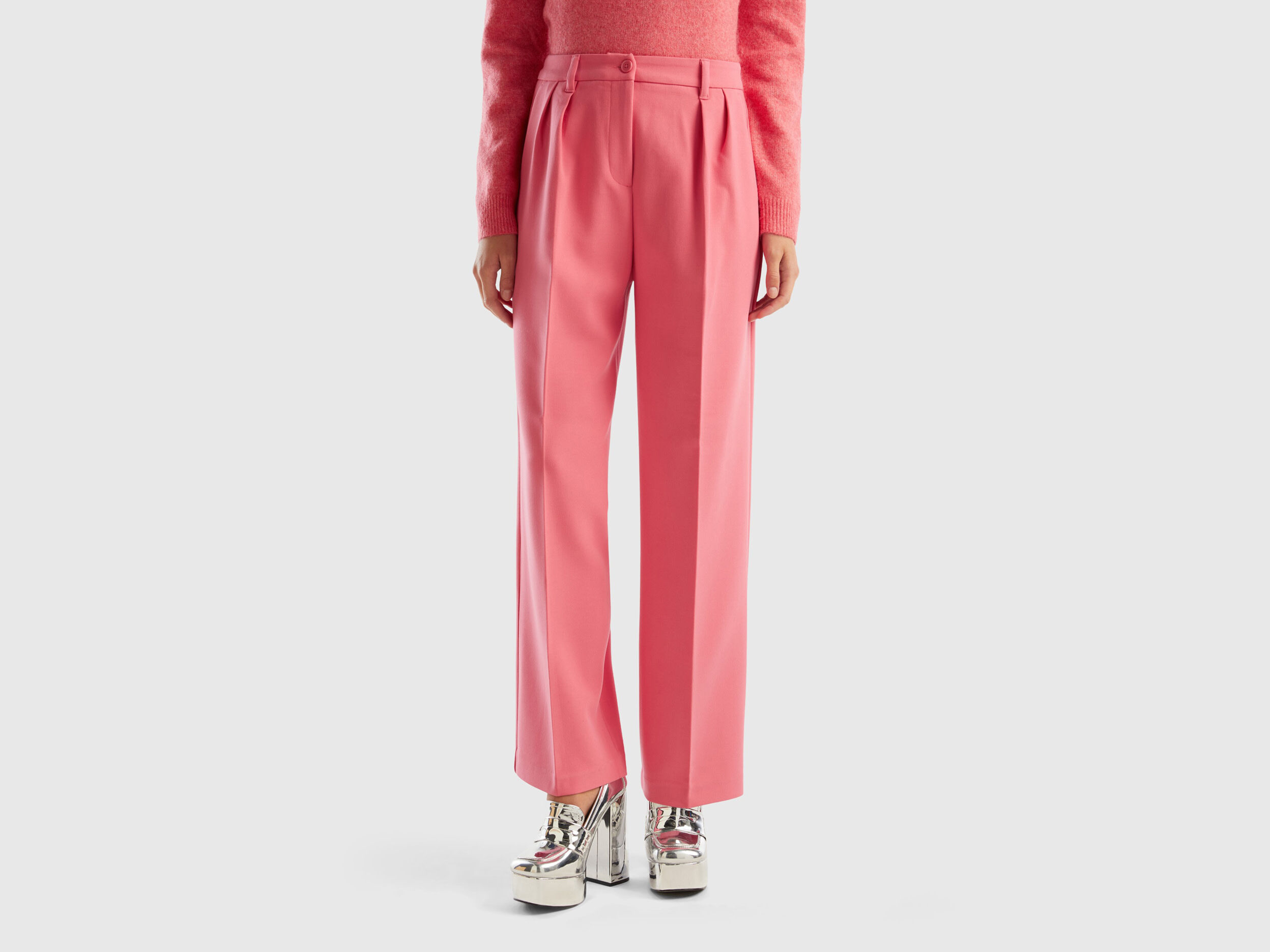 Pantalon deals ample rose