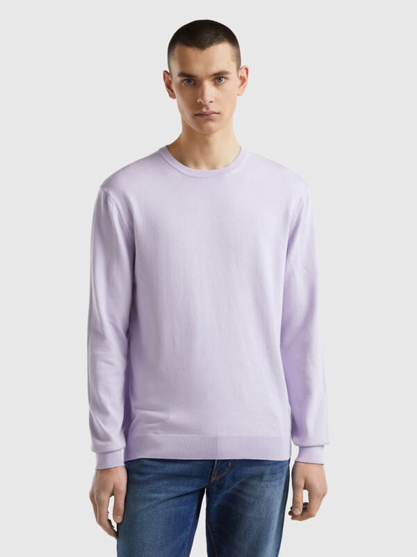 Pull 100 % coton à col rond Homme