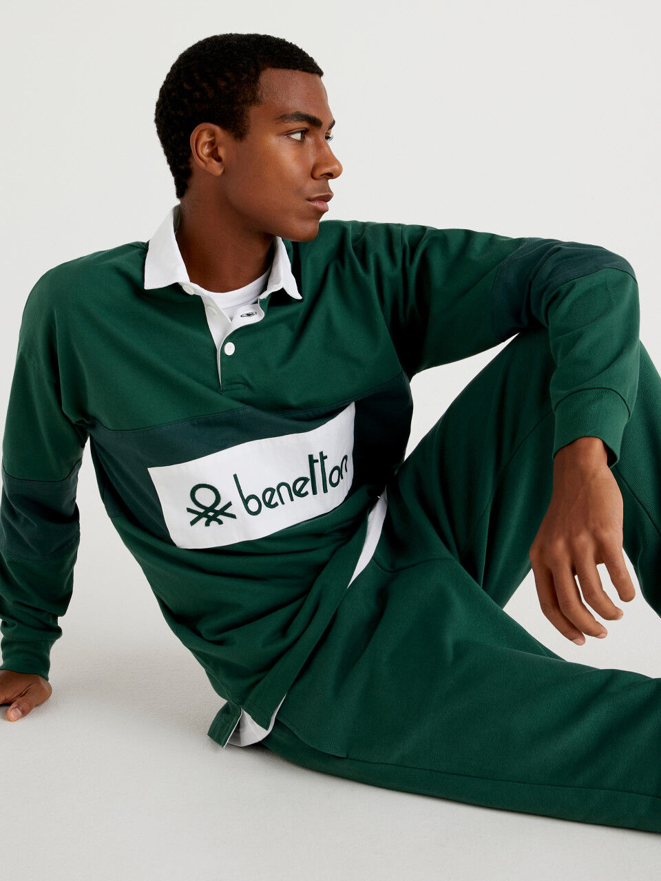 Polo À Manches Longues En Coton Bio United Colors of Benetton Vêtements Tops & T-shirts T-shirts Polos 