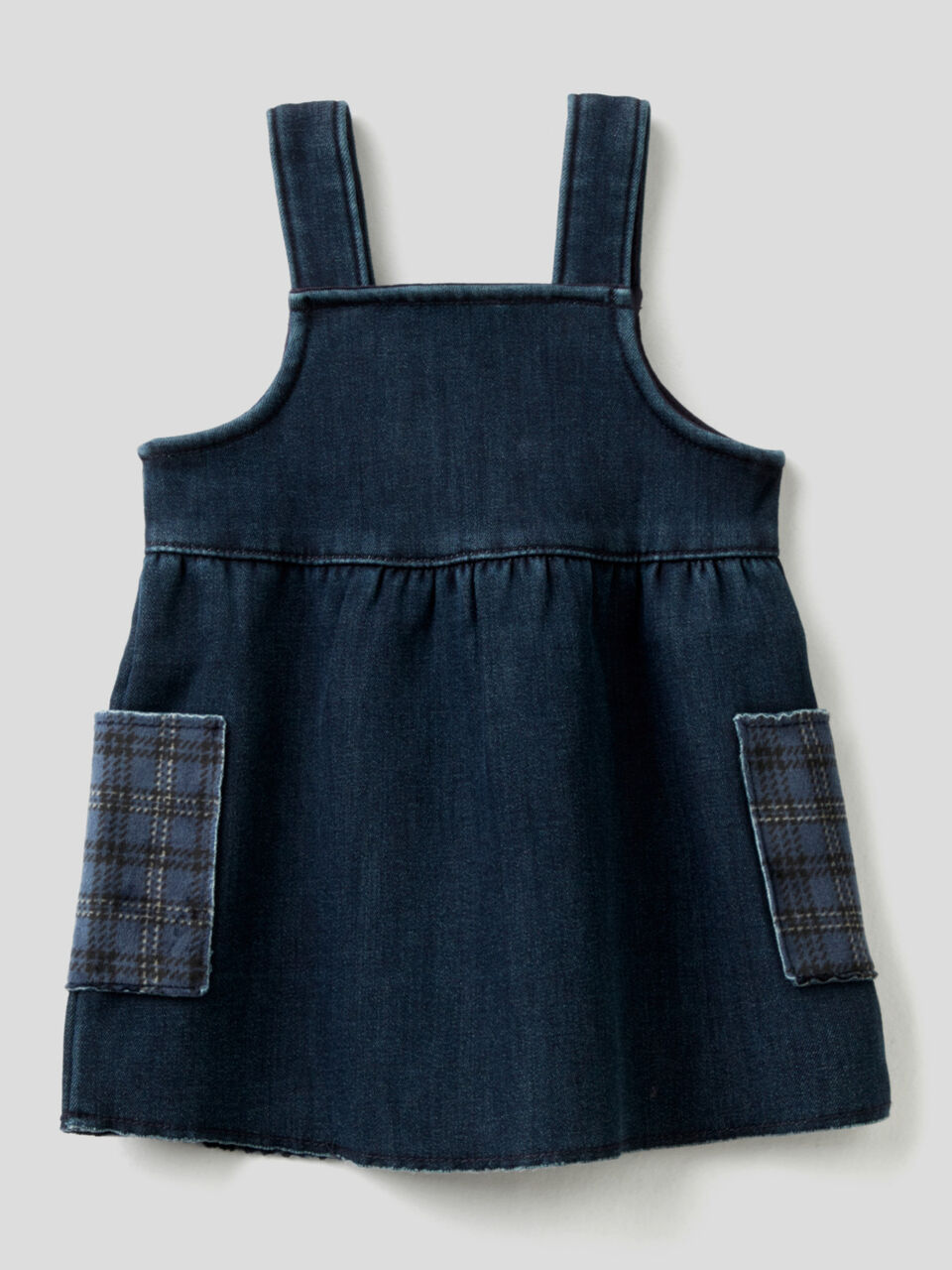 Robe salopette en jeans avec poches à motif image number 2