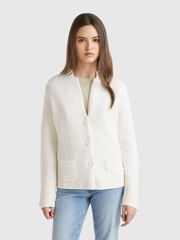 Veste tricotée 100% coton Femme