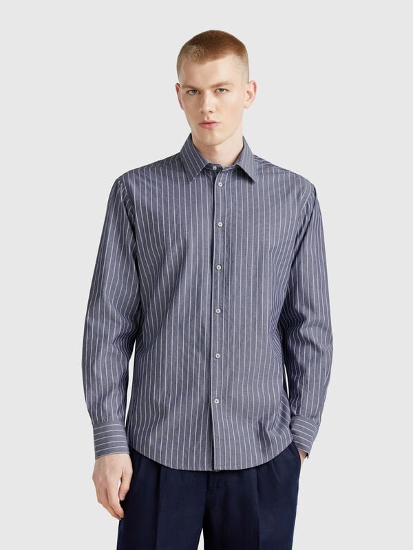 Chemise rayée coupe classique Homme
