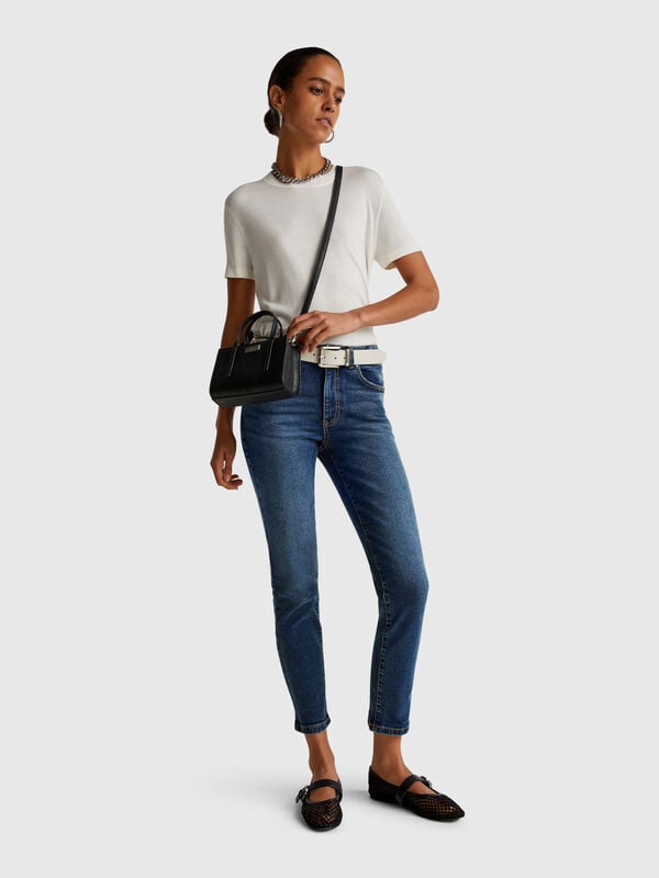 Jean slim taille haute Femme