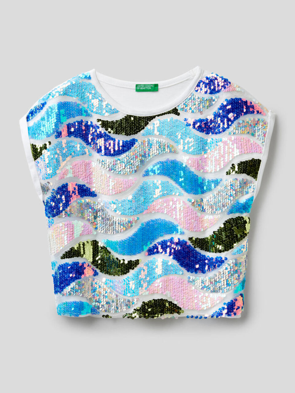 T-shirt avec paillettes multicolores image number 1