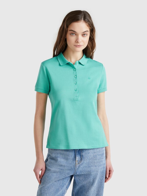 Polo coupe slim en coton stretch Femme