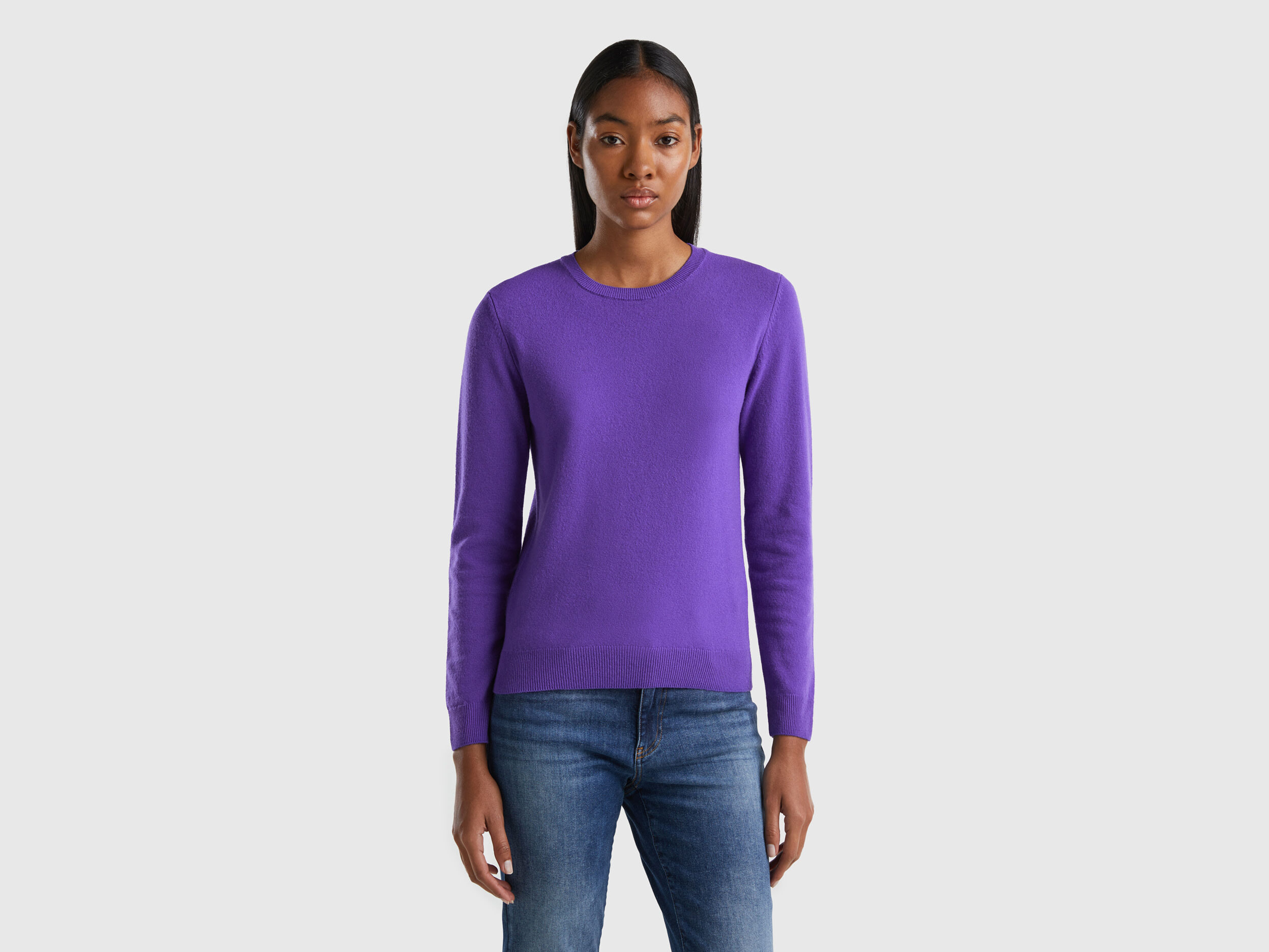 Pull en shop laine violet