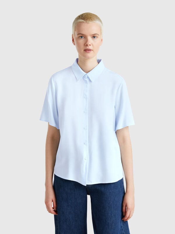 Chemise manches 3/4 en viscose Femme