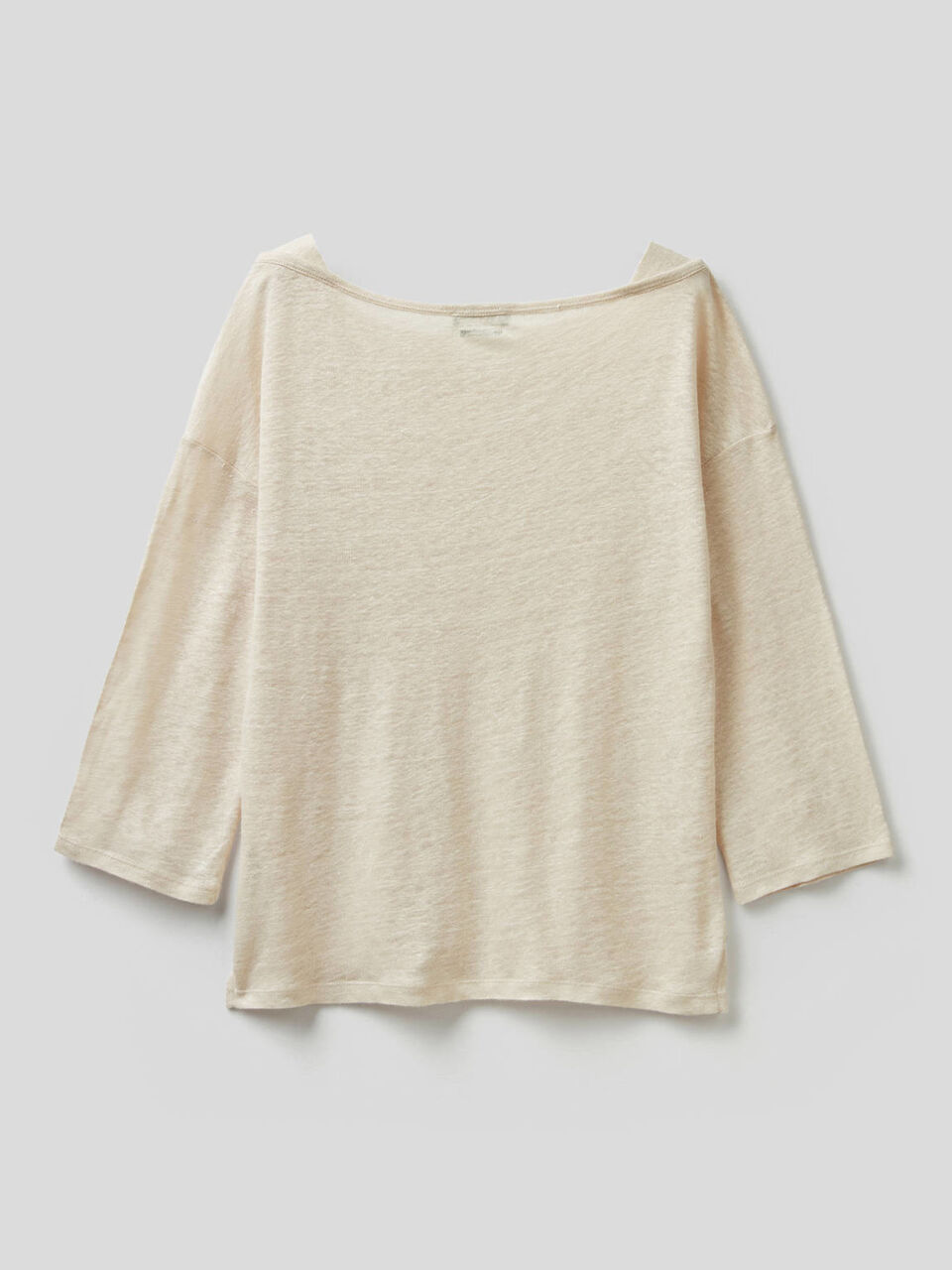T-shirt en 100% lin avec manches 3/4 image number null