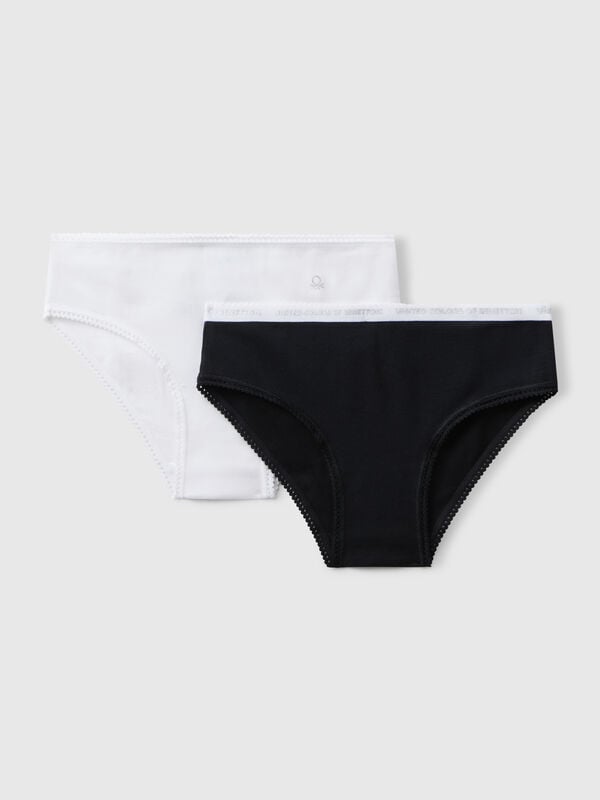 Deux slips en coton extensible Filles