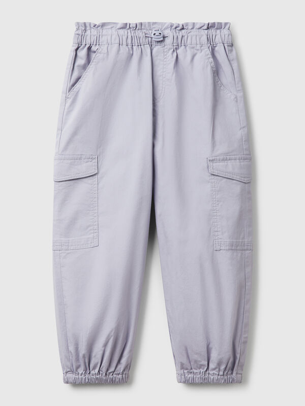 Pantalon cargo en coton stretch Filles