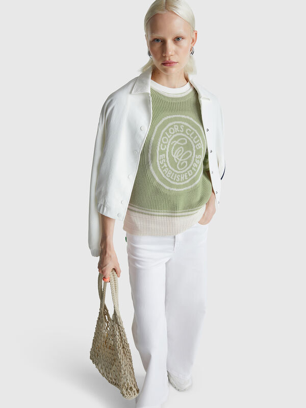 Gilet avec incrustation Femme