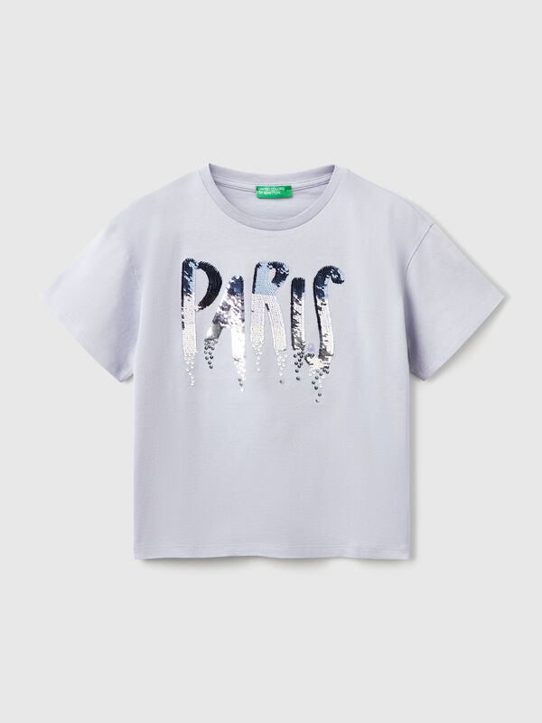 T-shirt avec imprimé et paillettes Filles