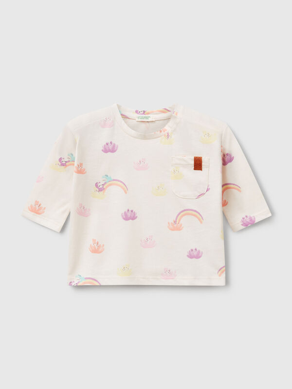 T-Shirt avec imprimé arc-en-ciel Naissancede