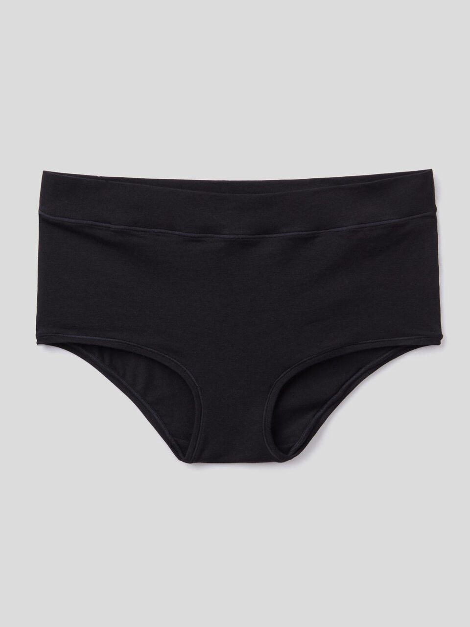 Culotte taille haute en coton stretch image number 1
