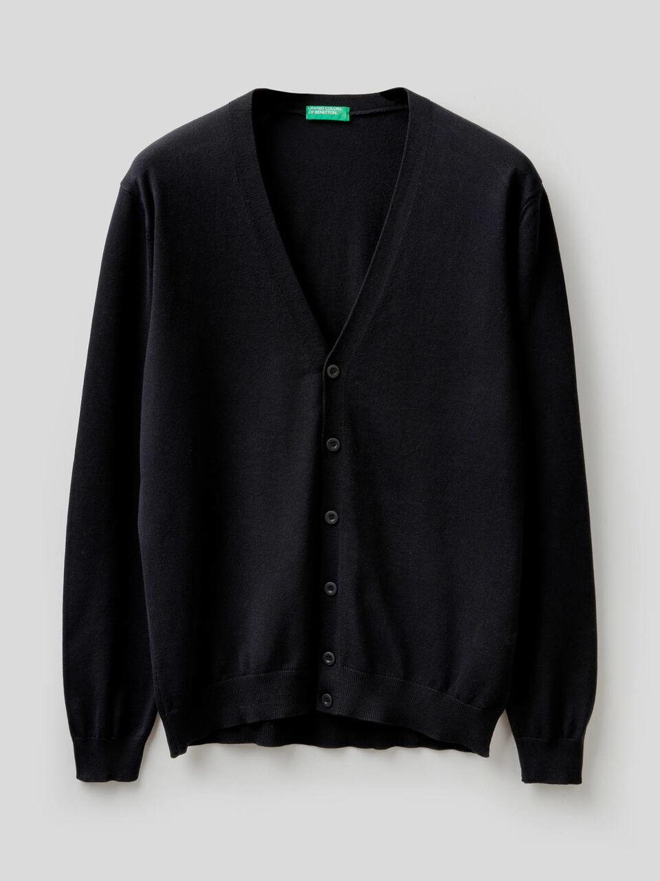 Gilet 100% coton avec col en V image number 1