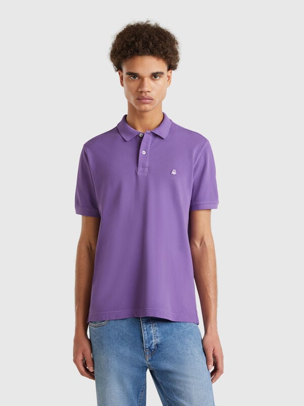 Polo regular violet Homme