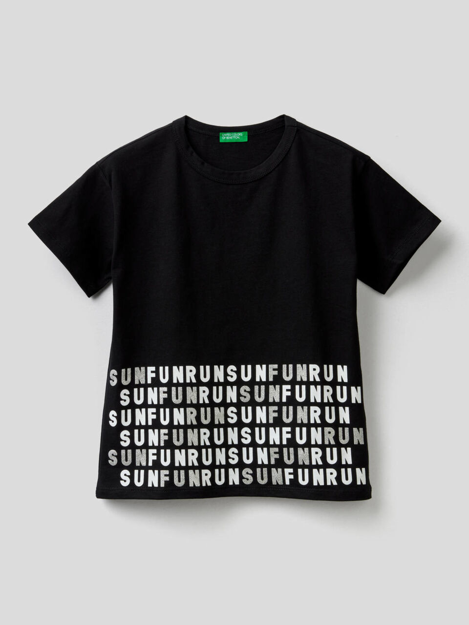 T-shirt 100% coton avec imprimé pailleté image number 1