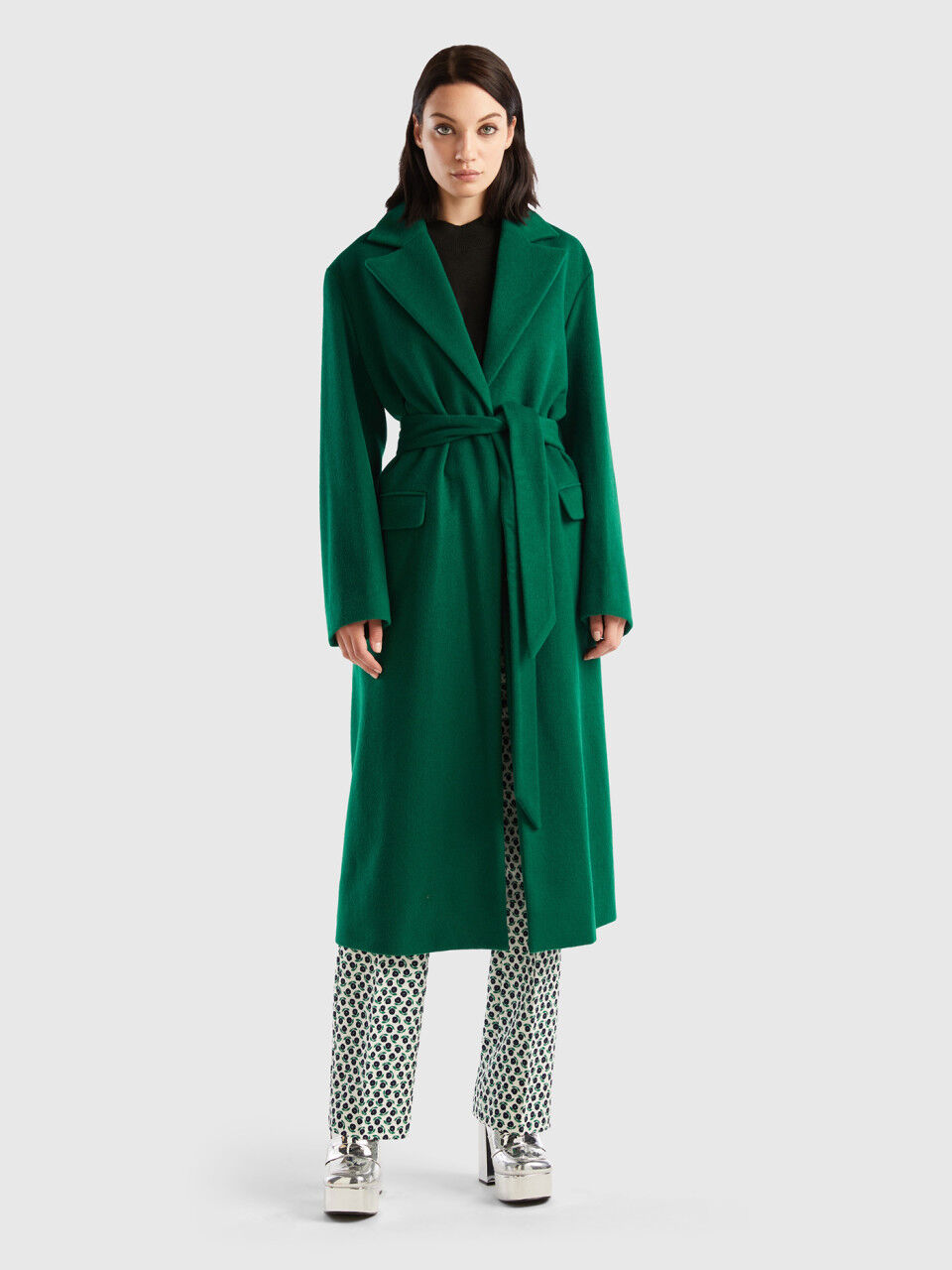 Manteau Long Femme Nouvelle Collection 2024 Benetton