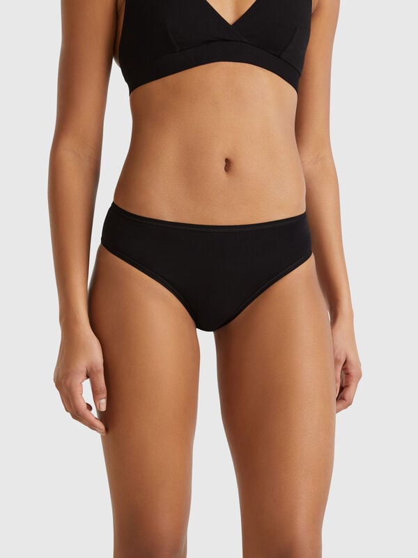 Slip basique en coton stretch Femme