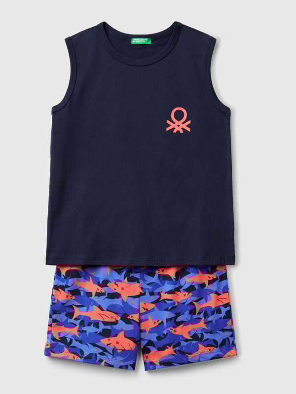 Pyjama imprimé requin Garçon