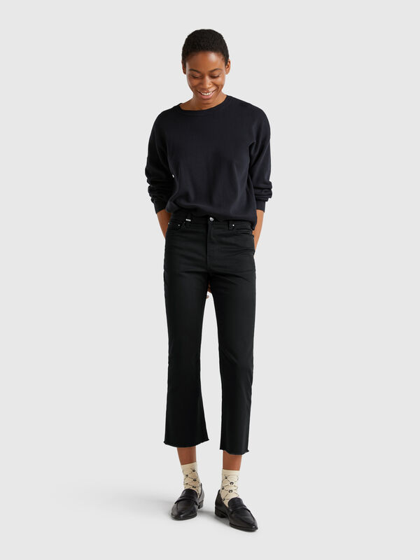 Pantalon crop cinq poches Femme